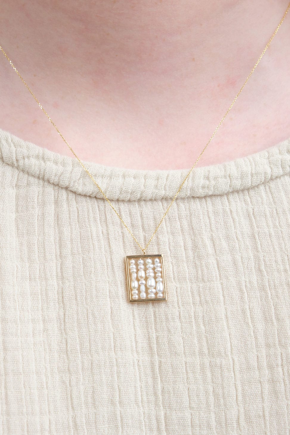Close up of Small Weaving Necklace