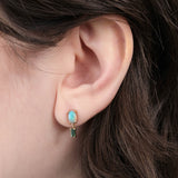 WWAKE Jewelry Earrings Opal and Tourmaline Stela Earrings 14K Yellow Gold / Pair