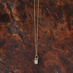 WWAKE Jewelry Necklaces Three Pendant Necklace Light Blue Sapphire and Green Tourmaline / 18" Chain