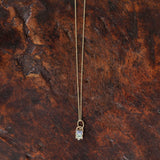 WWAKE Jewelry Necklaces Three Pendant Necklace Light Blue Sapphire and Green Tourmaline / 18" Chain