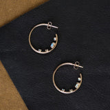 WWAKE Jewelry Earrings Inverted Hoop Earrings Opal / Pair