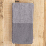 Yoshii Home Kitchen Towels Two-Tone Chambray Towel Black / 31.5" L X 13" W