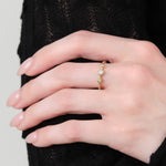 Young In The Mountains Jewelry Rings Cerberus White Diamond Ring 14K Yellow Gold / 7
