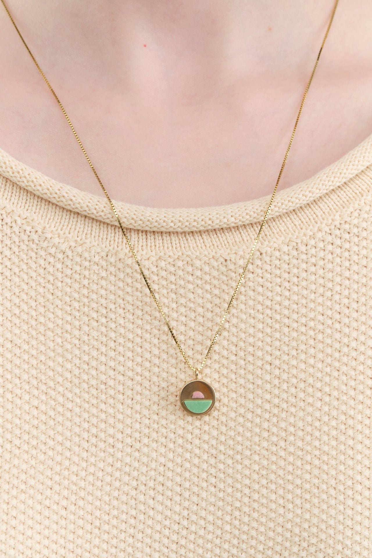 Young In The Mountains Jewelry Necklaces Cost Capsule Necklace 14K Yellow Gold / 22" Chain