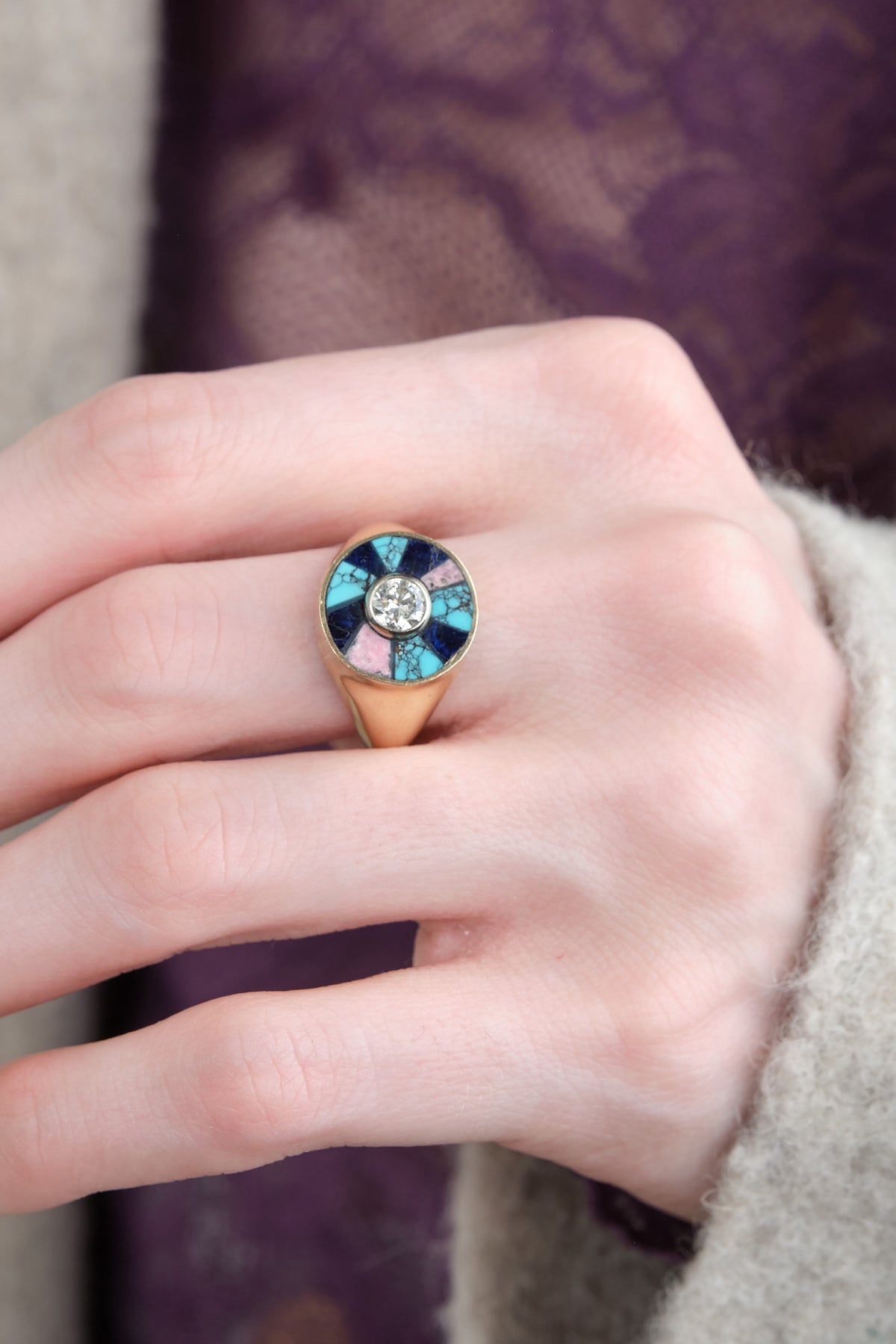 Young in the Mountains Pinwheel Signet Ring