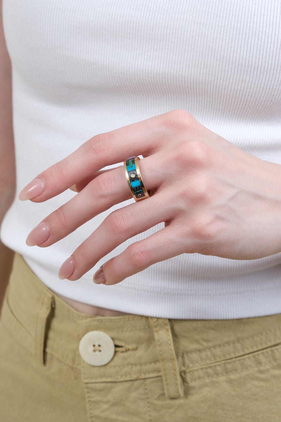 Young In The Mountains Jewelry Rings Composition #1 Inlay Ring Multi Stone / 8