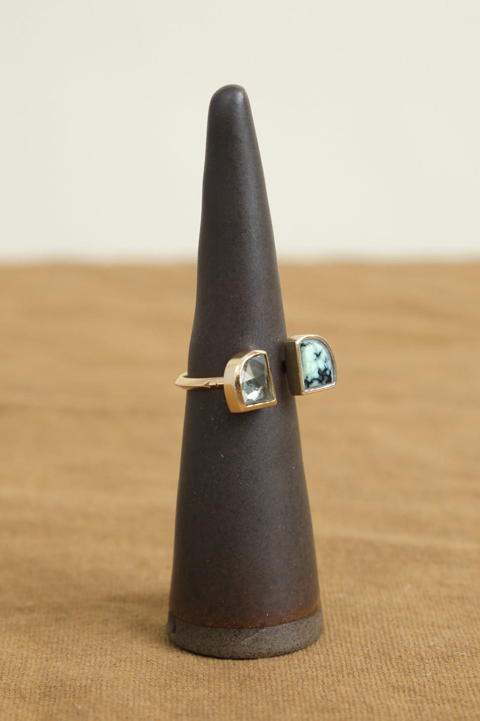 Young In The Mountains Jewelry Rings Peili Ring in Sapphire and Variscite Sapphire and Varscite / 7