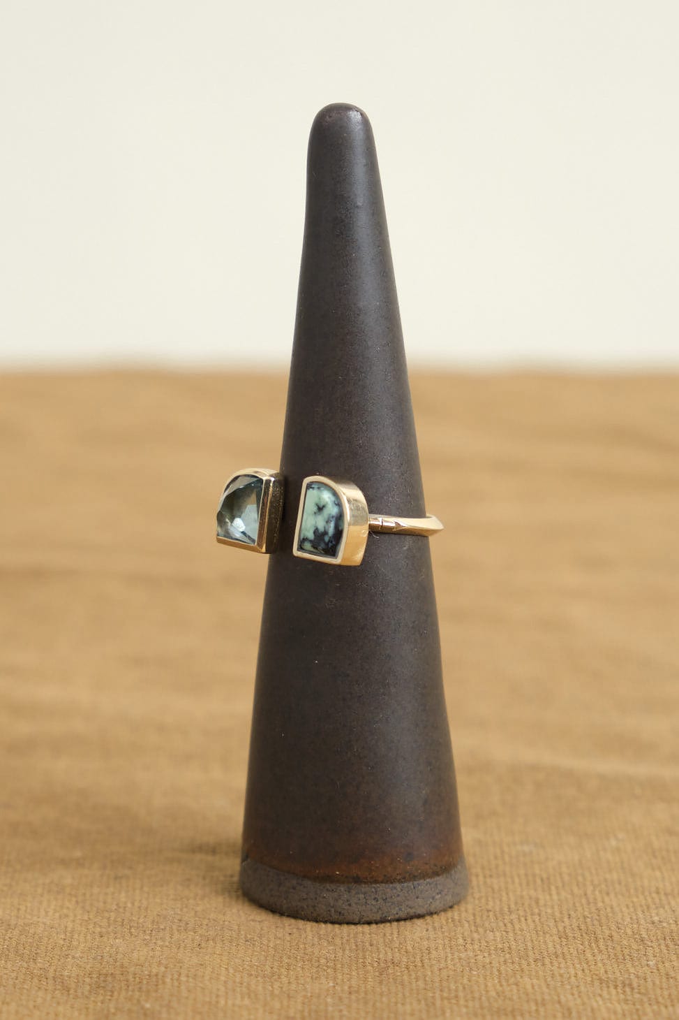 Young In The Mountains Jewelry Rings Peili Ring in Sapphire and Variscite Sapphire and Varscite / 7