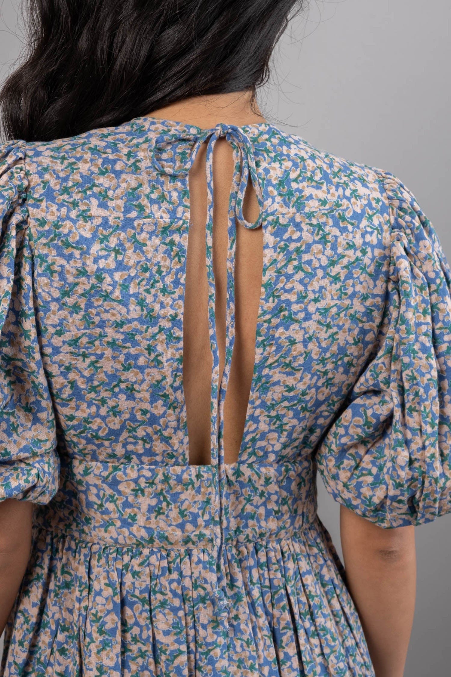 Back detailing on Perth Backless Short Dress