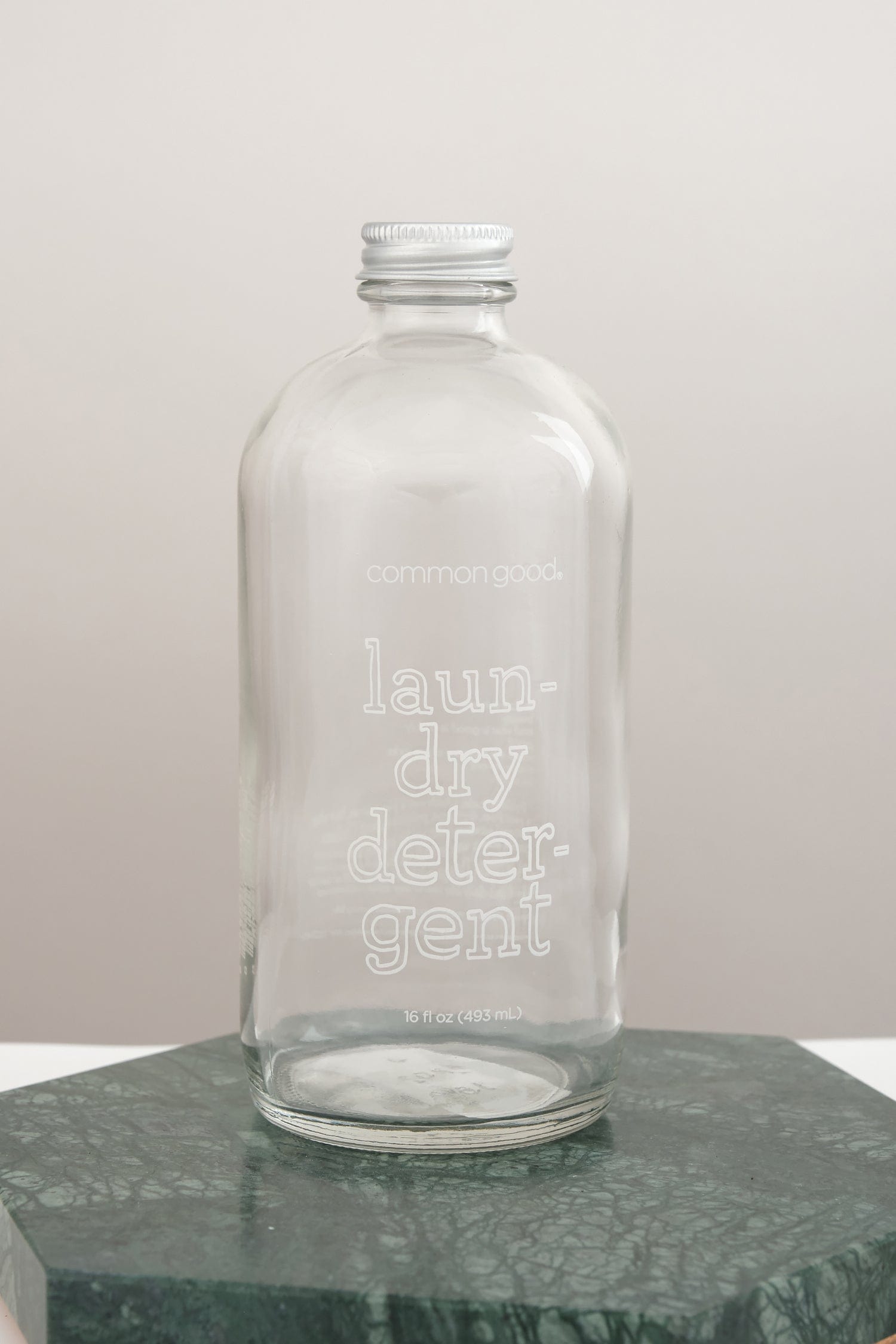 Common Good Home Cleaning Liquids 16 oz Empty Glass Laundry Bottle