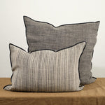 Maison De Vacances Home Pillows 16" X 24" Byzance Canvas Rustique Cushion Naturel/Noir / 16" X 24"