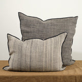 Maison De Vacances Home Pillows 16" X 24" Byzance Canvas Rustique Cushion Naturel/Noir / 16" X 24"