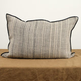 Maison De Vacances Home Pillows 16" X 24" Byzance Canvas Rustique Cushion Naturel/Noir / 16" X 24"