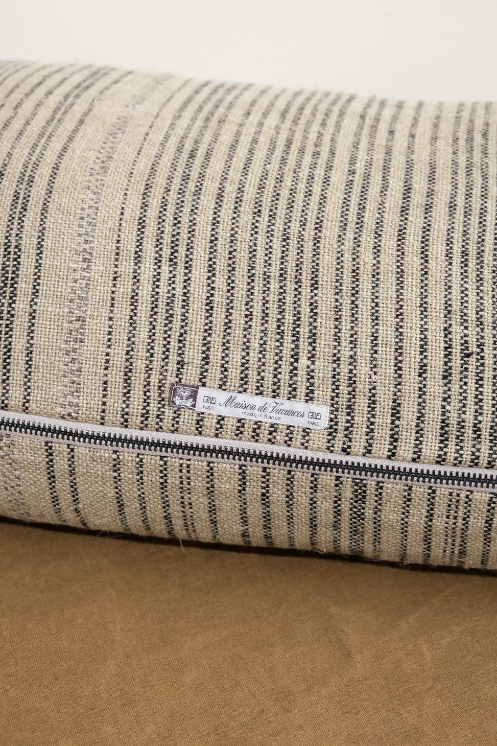 Maison De Vacances Home Pillows 16" X 24" Byzance Canvas Rustique Cushion Naturel/Noir / 16" X 24"