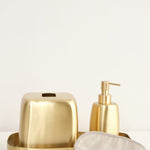 Tina Frey Designs Home Bath Accessories Brushed Brass Soap Bottle Brass / 2.5" L X 2.5" W X 7" H