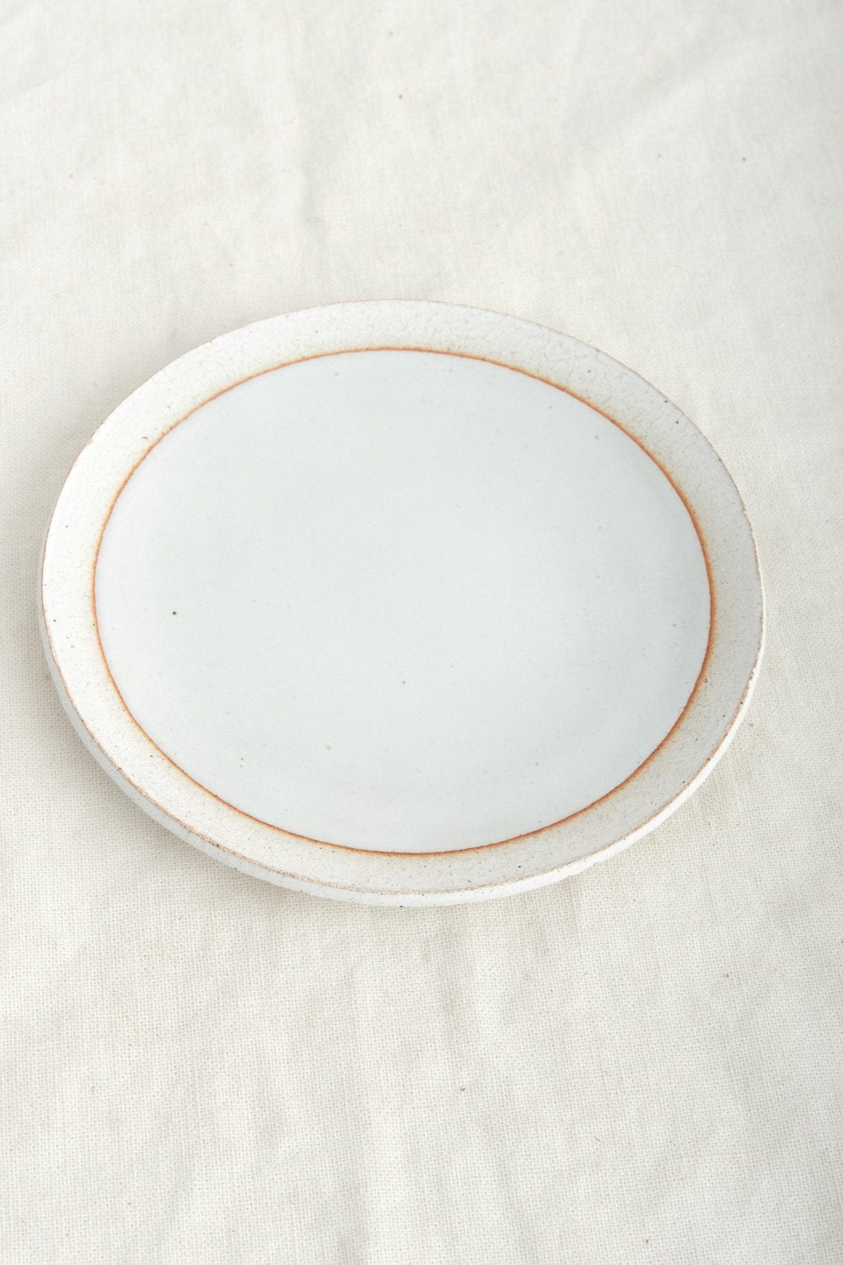 MQuan Art Ceramics Large Full Moon Dish White / 7.25" D
