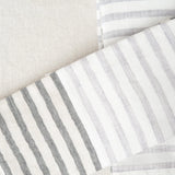 Yoshii Home Bath Textiles Linen Border Hand Towel in Black Black / 31.5" L x 13" W