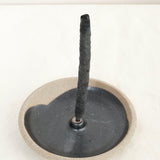 Incausa Home Incense Stoneware Clay Incense Burner in Black Black