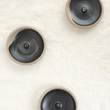 Incausa Home Incense Stoneware Clay Incense Burner in Black Black