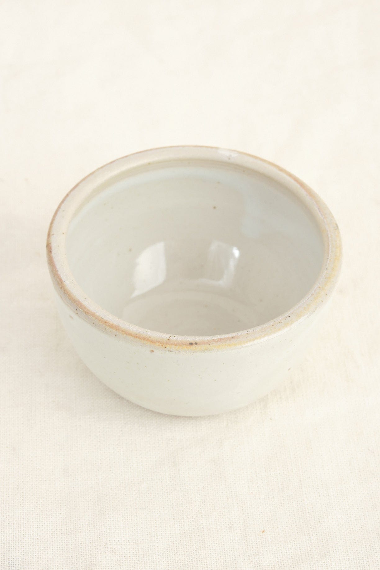 Incausa Home Incense Large Stoneware Smudge Bowl in White White / 4.5" W X 3" H