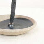 Incausa Home Incense Stoneware Clay Incense Burner in Black Black