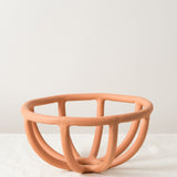 Virginia Sin Home Kitchen Containers Medium Prong Fruit Bowl Terracotta / 10" D X 4.75" H