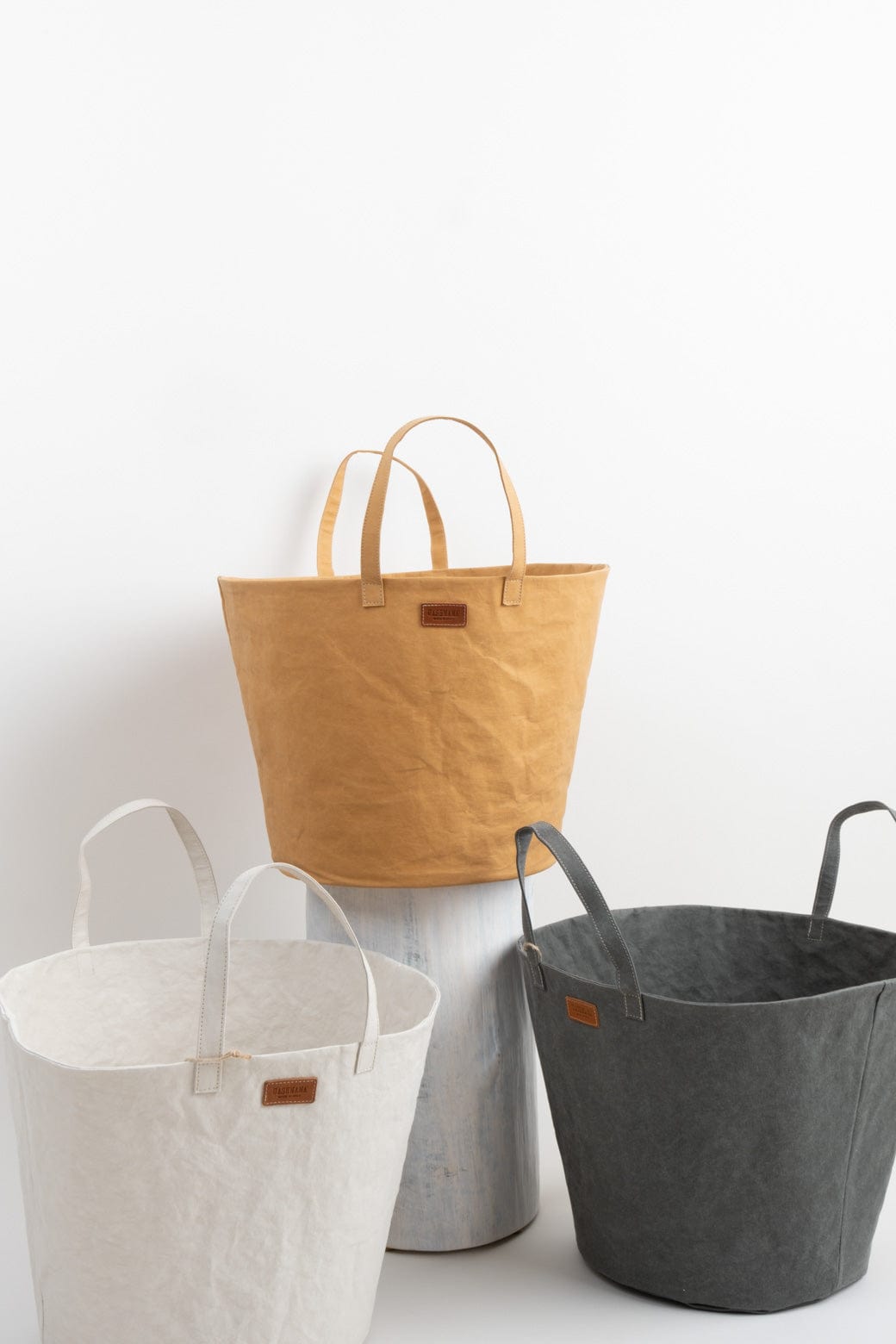 Uashmama Home Baskets Large Paniere Camel / 19" D X 15" H