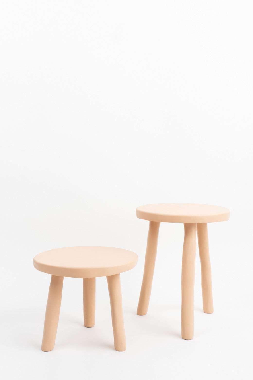 Tina Frey Designs Home Furniture Milking Stool in Nude Nude / 15" D X 12.5" H