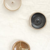 Incausa Home Incense Stoneware Clay Incense Burner in Black Black
