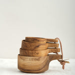 Be Home Home Kitchen Utensils Measuring Cups with Handle Teak