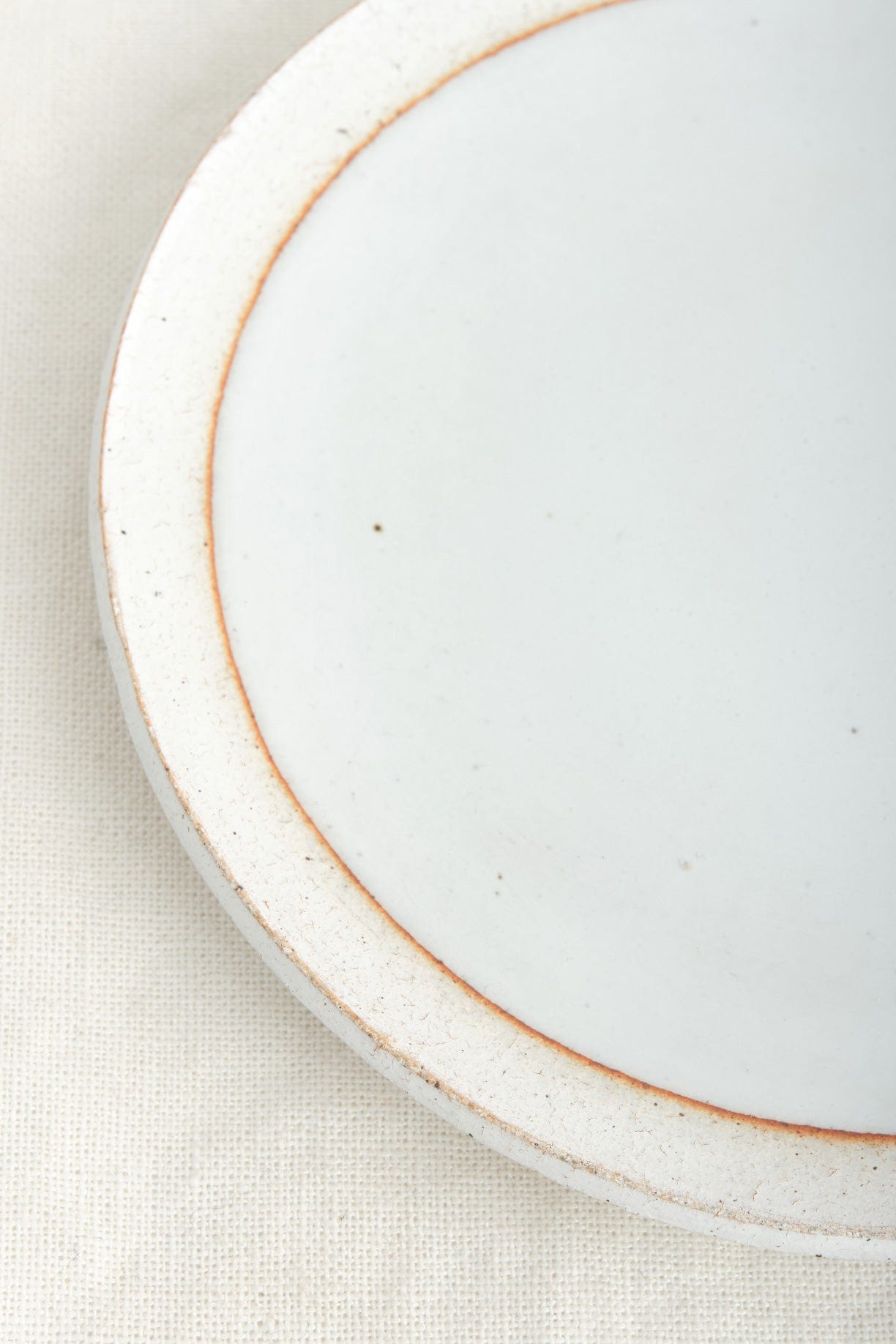 MQuan Art Ceramics Large Full Moon Dish White / 7.25" D