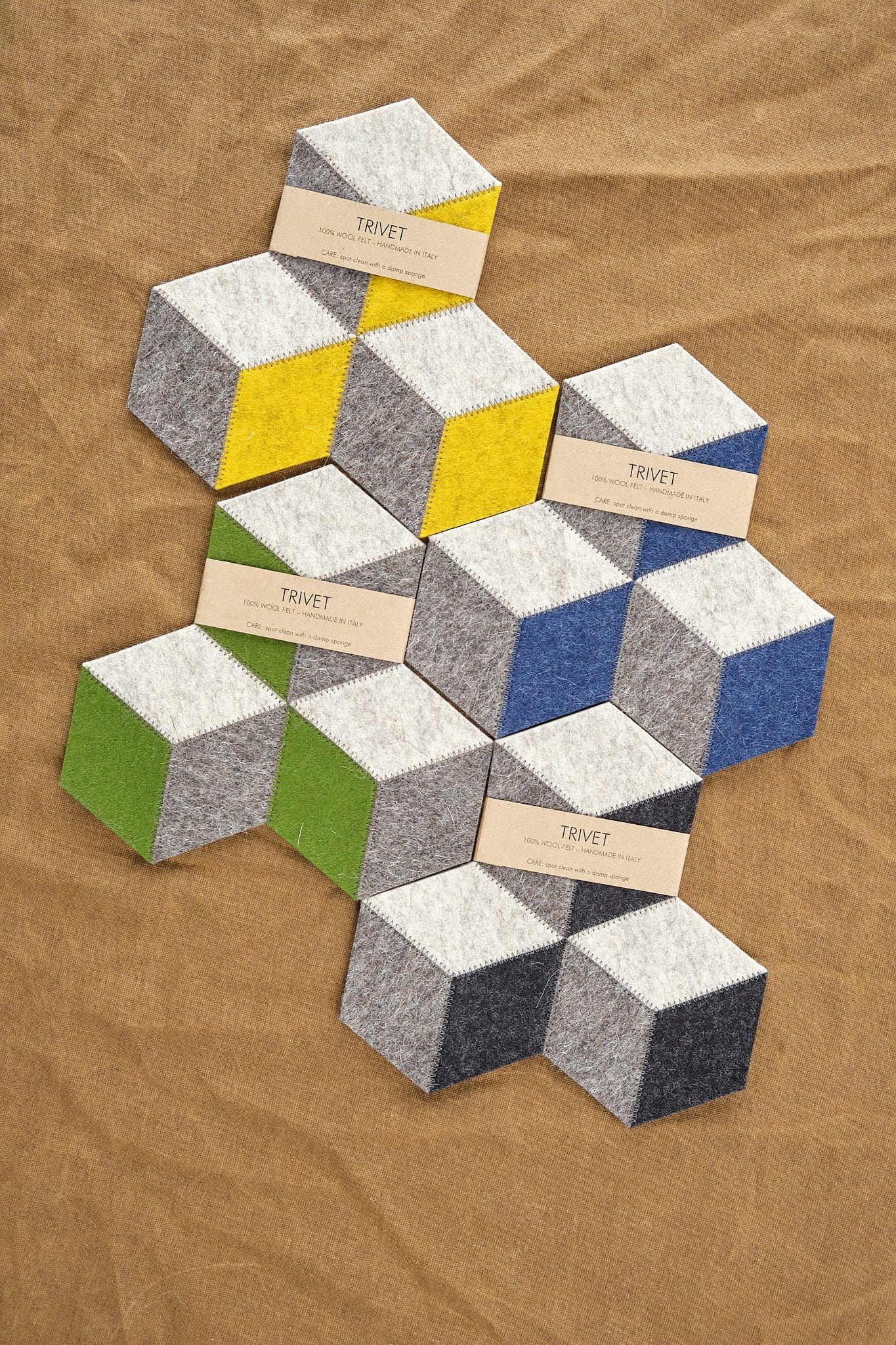 Anonima Mente Design Hexagonal Felt Trivet