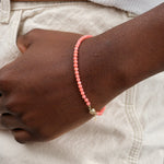 Beatrice Valenzuela Jewelry Bracelets Pink Bamboo Coral Bracelet Pink Bamboo Coral / 7" Chain