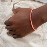 Beatrice Valenzuela Jewelry Bracelets Pink Bamboo Coral Bracelet Pink Bamboo Coral / 7" Chain