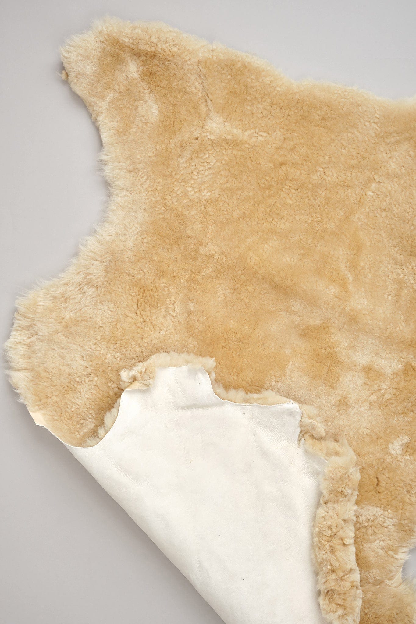Farmhouse Pottery Home Rugs Natural Sheepskin in Oat Oat / 41" X 24"