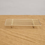 Fog Linen Work Home Bath Accessories Rectangular Brass Wire Rack Brass / 8.25" L X 4.75" W X 1.25" H