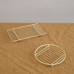 Fog Linen Work Home Bath Accessories Round Brass Wire Rack Brass / 5.75" Dia X 1.25" H