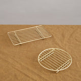 Fog Linen Work Home Bath Accessories Round Brass Wire Rack Brass / 5.75" Dia X 1.25" H