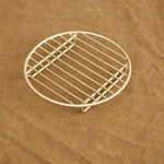 Fog Linen Work Home Bath Accessories Round Brass Wire Rack Brass / 5.75" Dia X 1.25" H