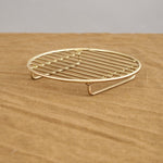 Fog Linen Work Home Bath Accessories Round Brass Wire Rack Brass / 5.75" Dia X 1.25" H