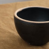 Incausa Home Incense Large Stoneware Smudge Bowl in Black Coal Black / 4.5" W X 3" H