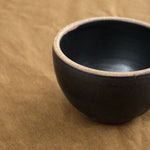 Incausa Home Incense Large Stoneware Smudge Bowl in Black Coal Black / 4.5" W X 3" H
