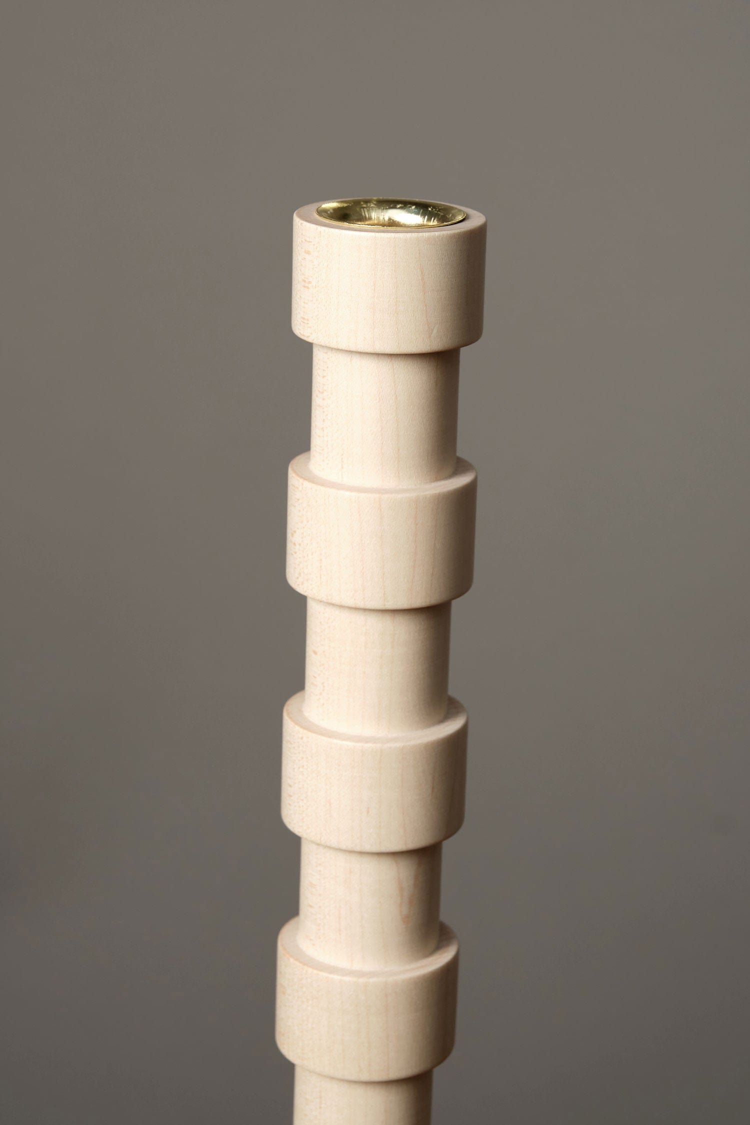 Lostine Home Candle Holders Large Franc Candle Holder in Maple Maple / 16" H X 4" D