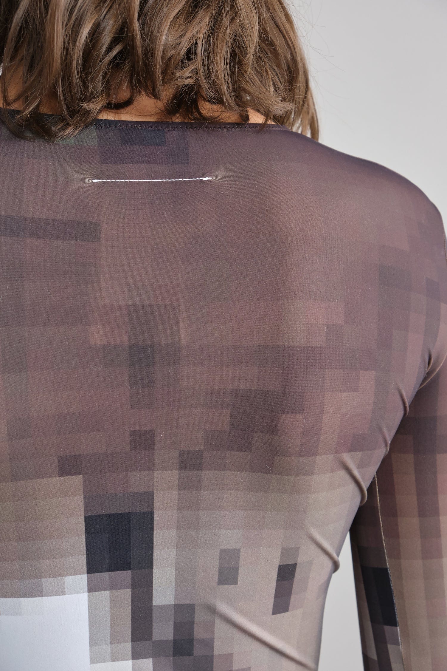 Back detailing on Pixelated Bodysuit