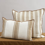 Maison De Vacances Home Pillows 26" X 26" Fine Embroidered Canvas Cyclades Cushion Fine Havane / 26" X 26"
