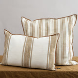 Maison De Vacances Home Pillows 26" X 26" Fine Embroidered Canvas Cyclades Cushion Fine Havane / 26" X 26"
