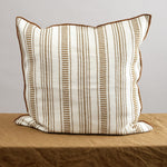Maison De Vacances Home Pillows 26" X 26" Fine Embroidered Canvas Cyclades Cushion Fine Havane / 26" X 26"