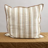 Maison De Vacances Home Pillows 26" X 26" Fine Embroidered Canvas Cyclades Cushion Fine Havane / 26" X 26"
