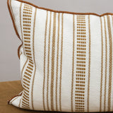 Maison De Vacances Home Pillows 26" X 26" Fine Embroidered Canvas Cyclades Cushion Fine Havane / 26" X 26"