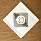 Matthew Ward Studio Art Ceramics Footed Mask Platter White